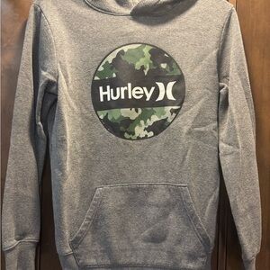 Hurley Gray Sweater with Camouflage Logo